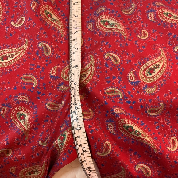 RALPH LAUREN PAISLEY PRINT RED STRETCH JEANS - Picture 6 of 9